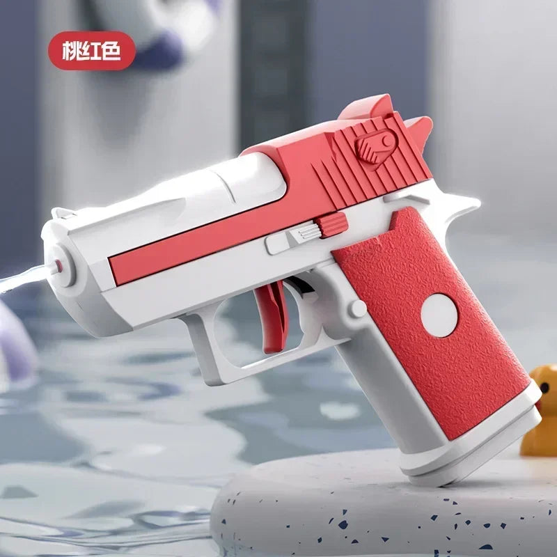 Hot Mini Desert Eagle Mechanical Continuous Firing Water Gun Small Pistol Summer Outdoor Beach Poor Toy Shoot Water Gun for Kids Beauty World Shop