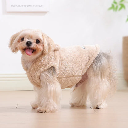Dog Clothes For Small Medium Dogs Cats Autumn Winter Warm Dog Hooded Clothing Soft Kitten Vest Coat Yorkshire Jacket Pet Outfits