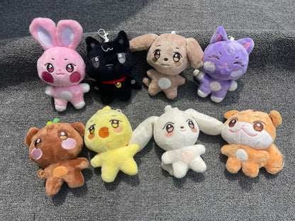 10CM Pop-up Store Doll Keychain ANITEEZ Cartoon Cute Plush Pendant Keyring Bag Accessories Kpop Yunho Yeosang Fans Gifts Beauty World Shop