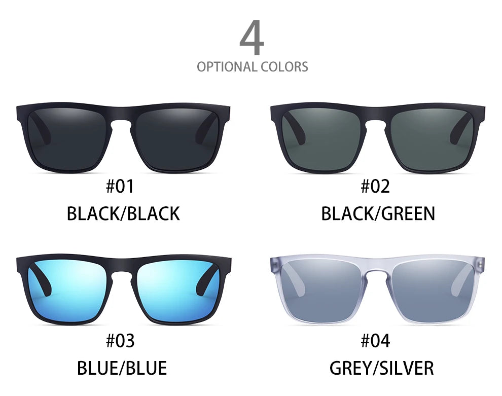 Fashion Square Vintage Polarized Sunglasses Men Women Retro Driving Fishing  Sun Glasses UV400 Eyewear Beauty World Shop