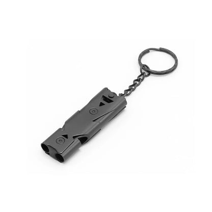150DB Double Tube High-frequency High Decibel Survival Whistle Outdoor Rescue Steel Metal Survie Accessories Hiking Tool Travel Beauty World Shop