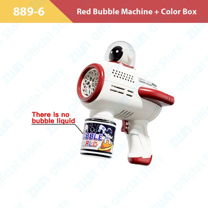 Children Bubble Gun Toy Astronaut Fully Automatic Bubble Machine Bubbles Gun Outdoor Game Fantasy Toy for Boys Girls Gifts Beauty Fashion