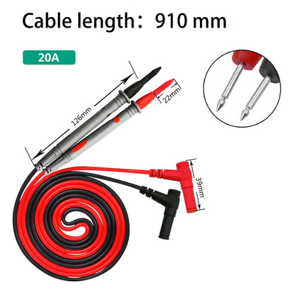 20A 1000V Multimeter Test Heads Needle Pin Digital Multi Meter Head Wire Pen Cable Kit Multimeter Voltmeter PVC Tester Kit Beauty World Shop