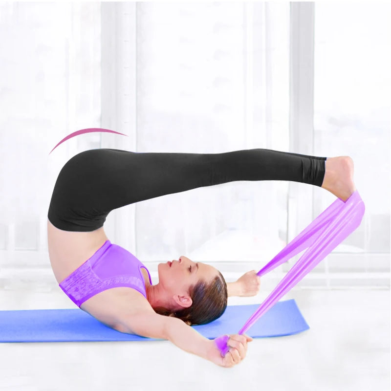 Long Training Stretch Bands Yoga Pilates Resistance Band for Physical Lower Body home Strength Elastic Exercise Bands Beauty World Shop