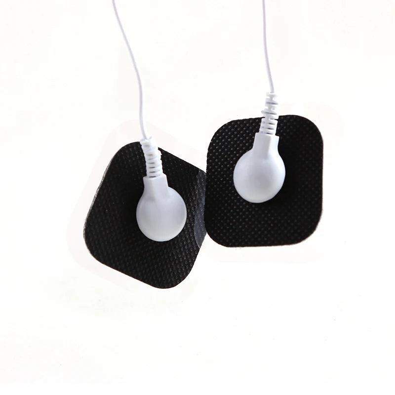 10/20/50pcs Non-woven Electrode Pads 4x4cm Snap On Replacement For Tens Acupuncture Digital Machine Slimming Massager Therapy Beauty World Shop