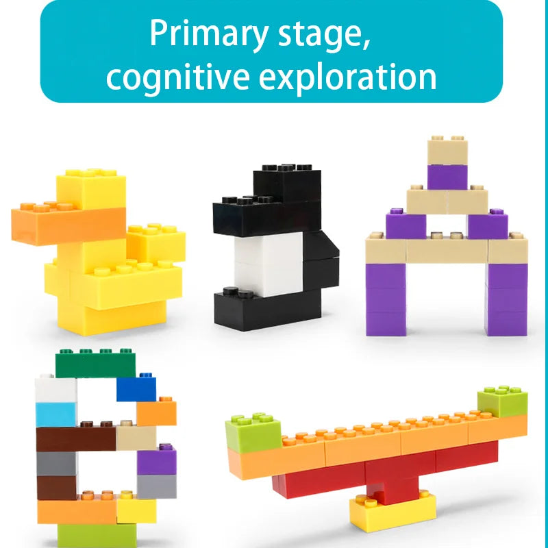 300/1000 DIY creative building blocks bulk set Urban Classic building blocks Assembled birthday gift children's educational toys Beauty Fashion