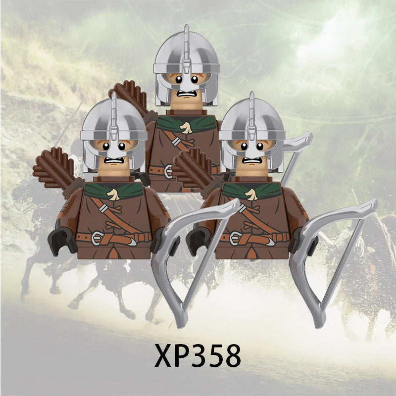3pcs Lord Rings Elves Orcs Army Dwarf Rohan Mini Action Toy Figures Building Blocks Assembly Toys for Kids Birthday Gift Beauty World Shop