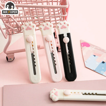 Mr.Paper Mini Cat Claw Utility Knife Creative Cute Convenient Hand Account Paper-cutting Tool Student Stationary Art Supplies Beauty World Shop