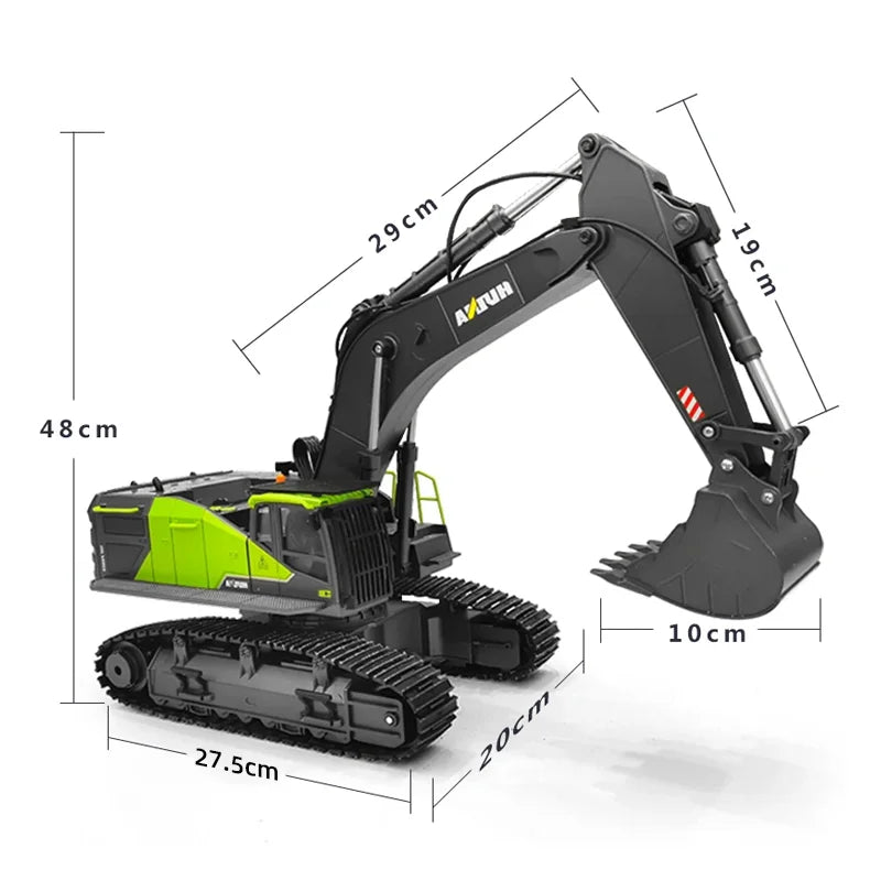 1/14 HUINA 1593 582 RC Excavator Dumper Truck crawler Alloy Tractor Loader 2.4G Radio Controlled Car Engineering toy for boy Beauty World Shop