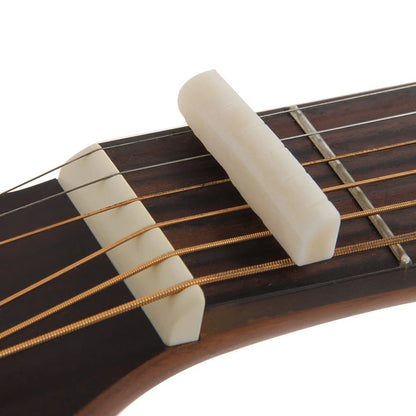 2 Sets 4 Pcs 6 String Acoustic Guitar Bone Bridge Saddle 72mm And Nut 43mm Cow Bone Nut Top Folk Pillow Folk Bottom Pillow Beauty World Shop