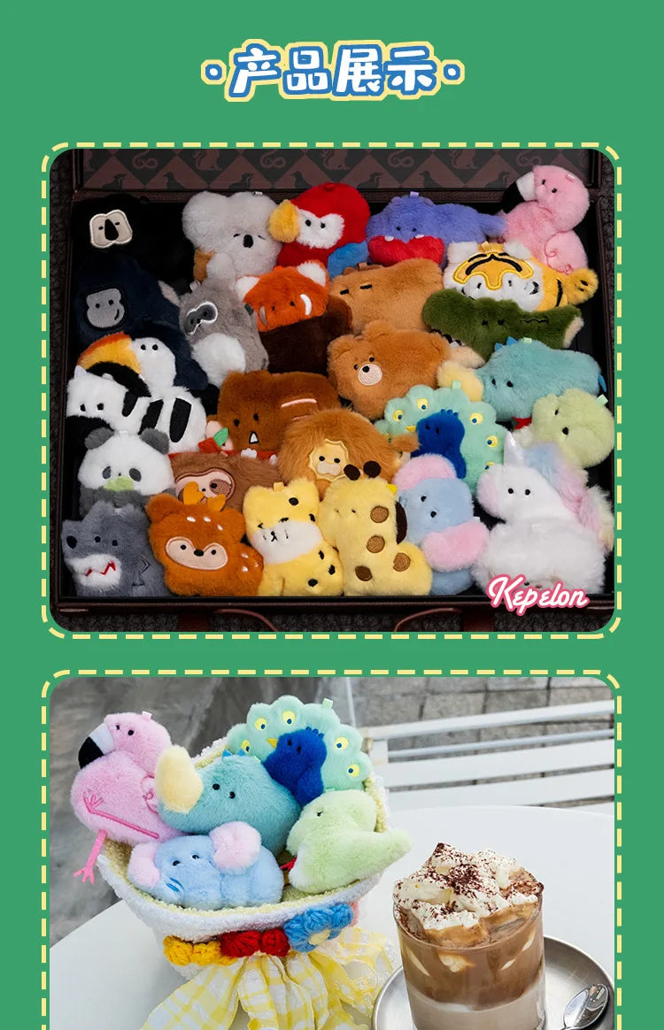 30pcs/box Original Small Aquarium Marine Animal Plush Refrigerator Sticker Blind Box Cute Magnetic Sticker Kawaii Plushies Toy Beauty World Shop