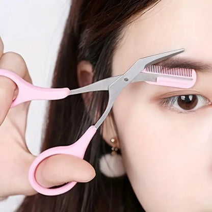 Eyebrow Trimmer Set, Curved Eyebrow Razor, Eyebrow Scissors With Comb, Convenient Easy Beauty Tools For Beginners Beauty World Shop