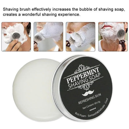 Handmade Smooth Texture Ear Shaving Soap Bar - Organic Foam Shaving Cream for Men Face Freshness And Cleanliness Maintainer