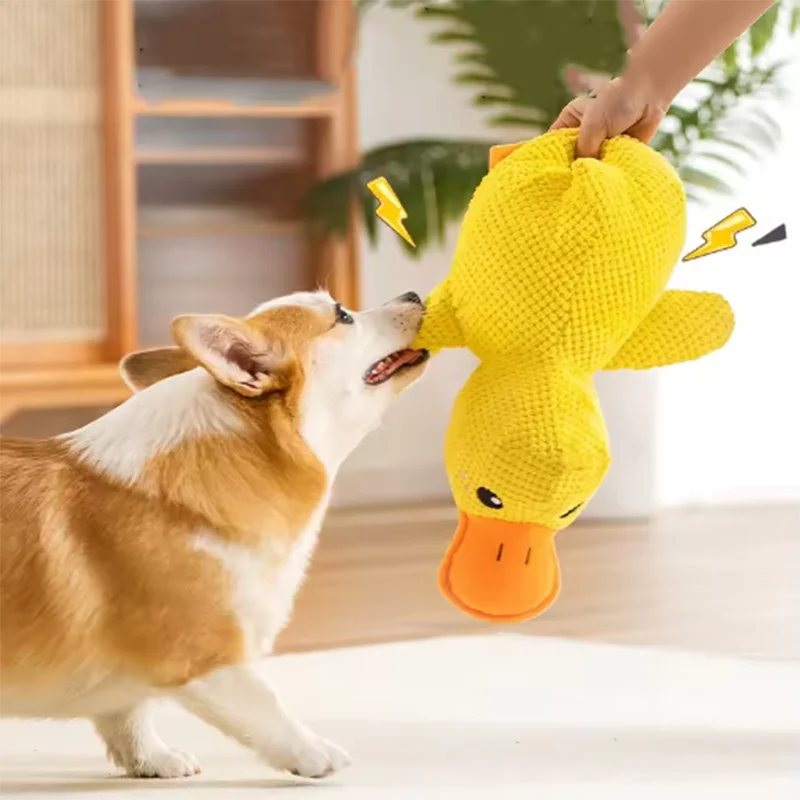 Cute dog Toy Stomping Duck Bite Resistant Grinding Teeth Cleaning Large Dog Interactive Entertainment Puppy Boredom Plush Toy Beauty World Shop