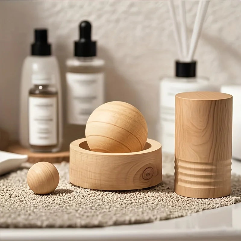 Car & Home Essential Oil Diffuser - Made of Wood Mini Cute Natural Fragrance Diffuser Suitable for Bedroom Living Room Bathroom Beauty World Shop