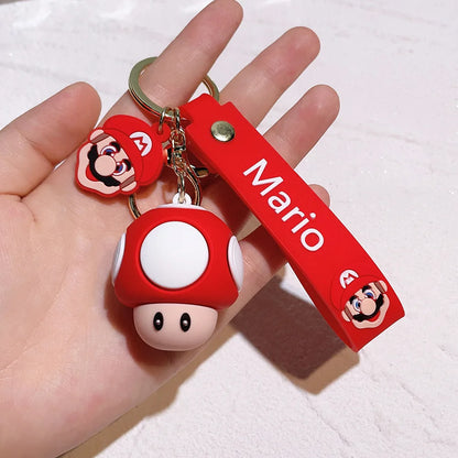 19 Styles Anime Keychain Mario Bros Luigi Toad Bowser Action Figure Model PVC Cartoon Bag Doll Pendant Toys Gift Beauty World Shop