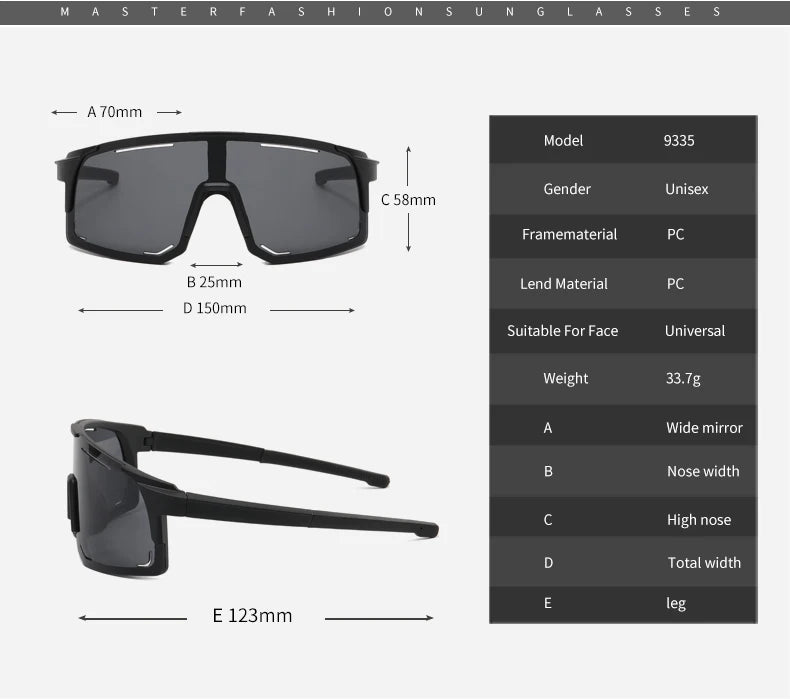 Cycling Sunglasses UV Protection Windproof Glasses For Men Women Polarized Lens Hiking Road Riding Bike Sport Glasses Eyewear Beauty World Shop