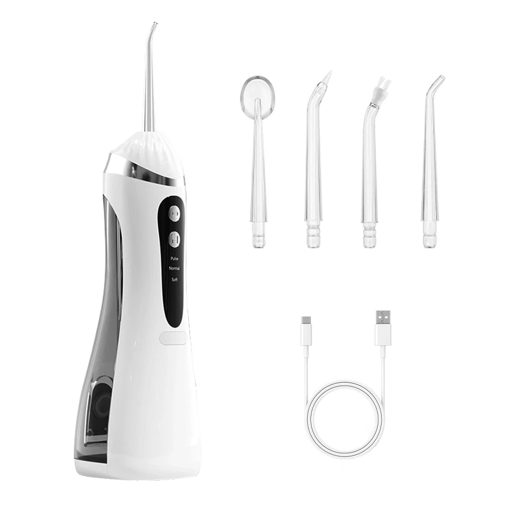 Teeth Water Flosser Electric Oral Irrigator Portable Home Dental Cleaning Teeth Rechargeable Waterproof Teeth Cleaner Oral Care Beauty World Shop