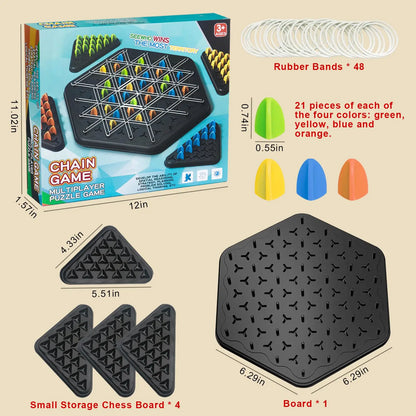 STEM Puzzle Toys for 3 Year Old Kids & Up, Triggle Game - Family Strategy Board Game (2 Players) Beauty World Shop