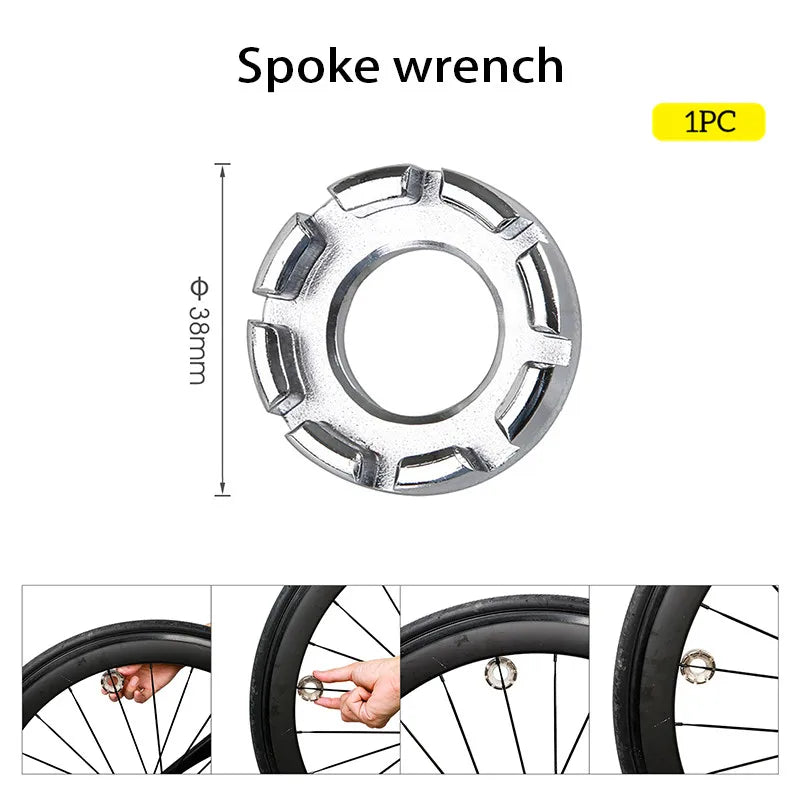 1PC Bicycle Spoke Wrench Tools Road Bike Spokes Key Cycling Tools Steel Wheels Tool MTB Bicycle Repair Remover Bike Accessories Beauty World Shop