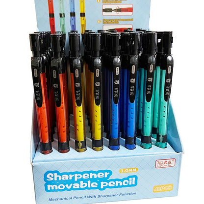 Mechanical Pencil Set 2.0mm with 2B Black/Colors Lead Refill for Writing Sketching Art Drawing Painting School Automatic Pencils Beauty World Shop