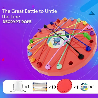 Rope Untying Challenge Educational Toys Kid Rope Knots Sensory Social Board Game Decryption Game Logic Thinking Training Toys Beauty World Shop