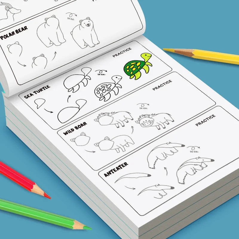Kids Step-by-Step Drawing Book - Learn How to Draw Everything Easy Tutorial for Children, Creative Gift Beauty World Shop