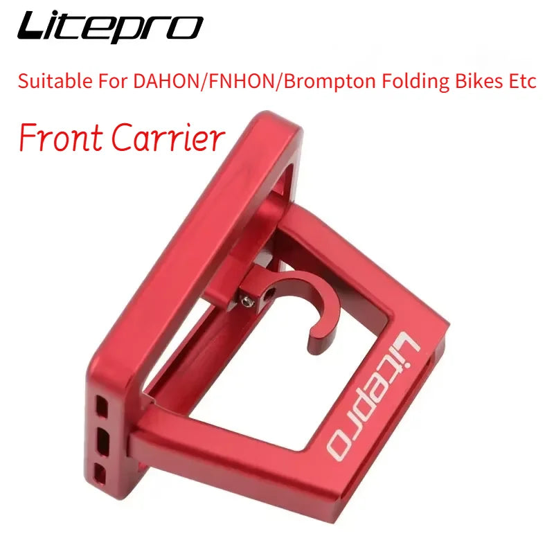 LP Folding Bike Front Bag Carrier Block Bracket 2 Holes Mounting Suitable For Brompton Folding Bike Front Carrier Mount Adapter Beauty World Shop