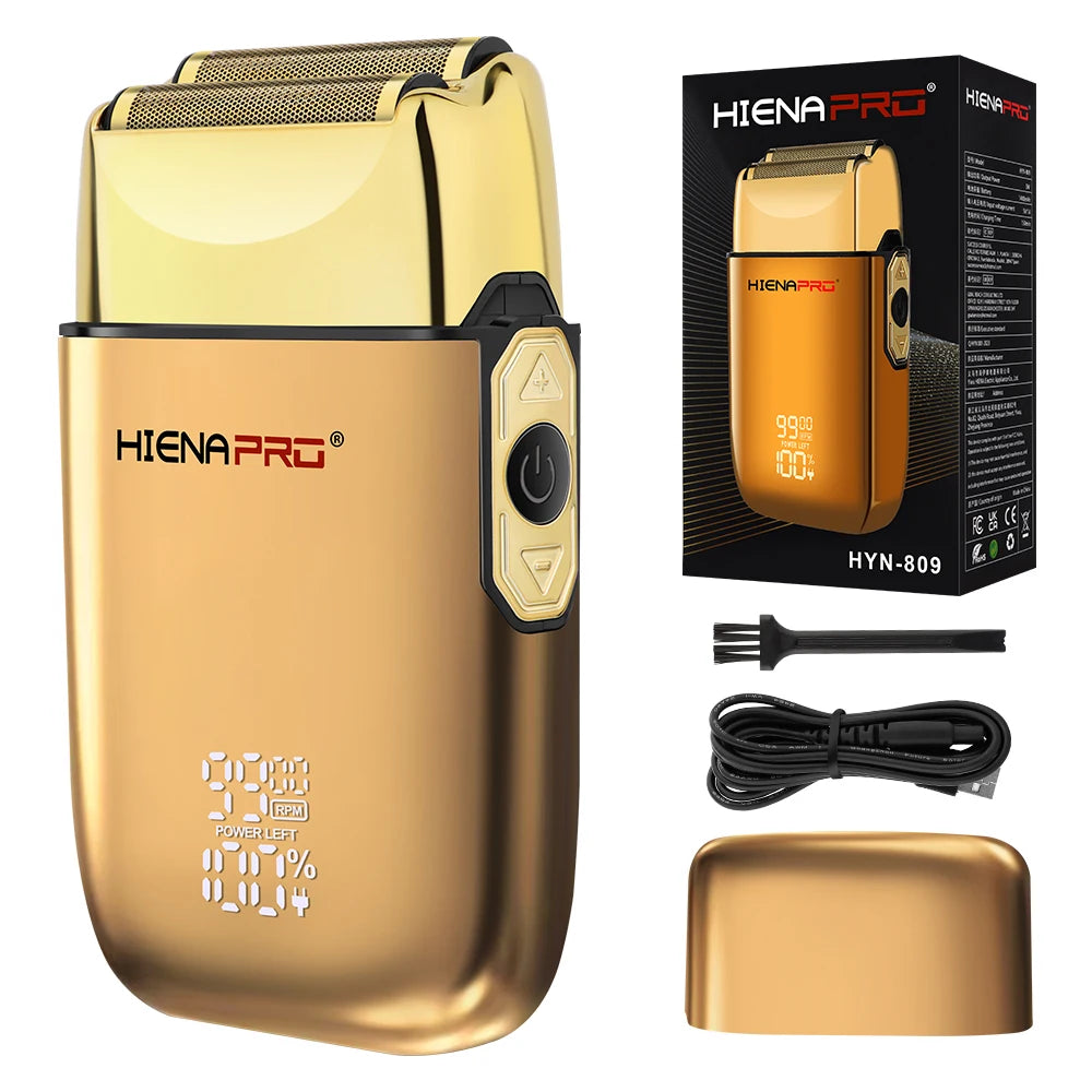 HIENA Shaving Machine Men Electric Shaver Hair Clipper Rechargeable Metal Housing Pro Electric Shaver for Men Electric Home Beauty World Shop