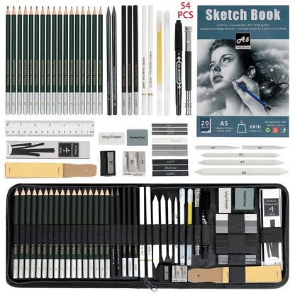 12/20/25/54/70 pcs Drawing Sketching Coloring Set Drawing Pencils & Sketching Kit Art Tool Kit Professional Art Supplies Set Beauty World Shop