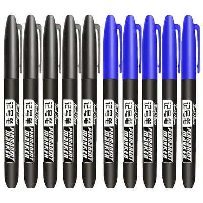 6-20PCs/Set PermanentMarker Pen Fine Point Waterproof Markers Thin Nib Crude Nib Black Blue Red Ink 1.5mm Fine Color Marker Pens Beauty World Shop