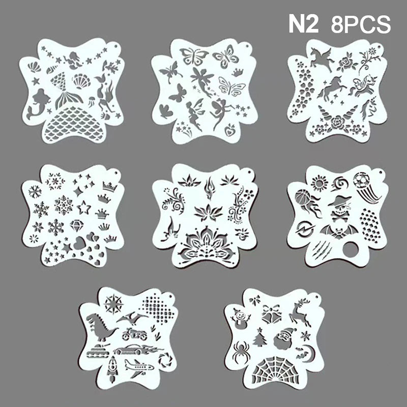 Stencils For Body Painting Face Art Stamps Temporary Tattoos Reusable Stencils Plastics Beauty World Shop