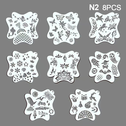 Stencils For Body Painting Face Art Stamps Temporary Tattoos Reusable Stencils Plastics Beauty World Shop