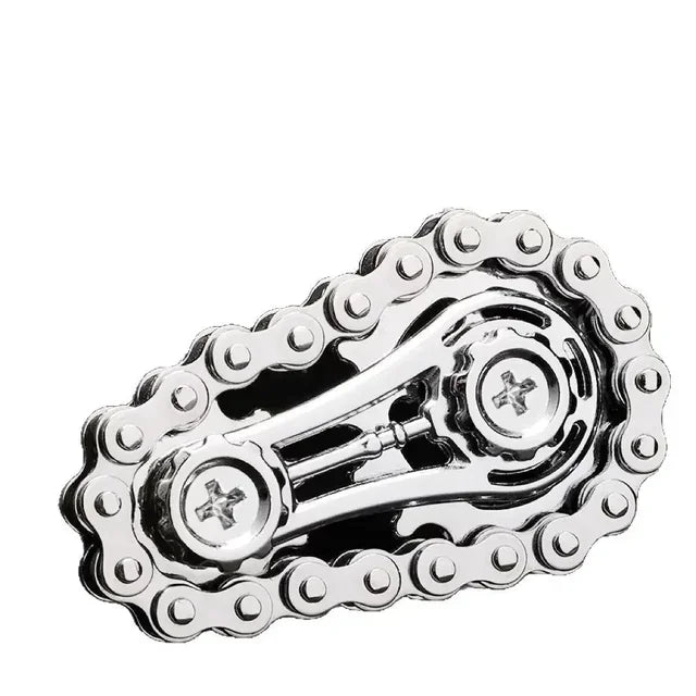 Sprocket Flywheel Flywheel Flying Top Flying Disk Anti-Anxiety Ornaments Metal Bicycle Chain EDC Rotating Flying Disk Adult Toy Beauty World Shop