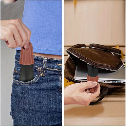 1pc stainless steel shoehorn with leather handle, travel shoehorn is easy to carry and easy to wear shoes. Beauty World Shop