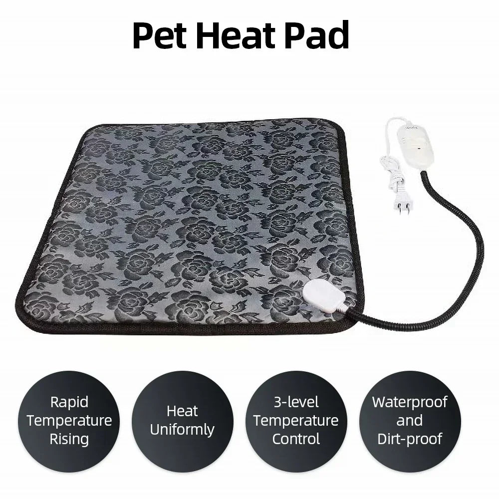 Winter Pet Heating Blanket Waterproof Wearable Wear Resistant Temperature Warm Cat Dog Mattress Indoor Heating Pad Pet Supplies Beauty World Shop