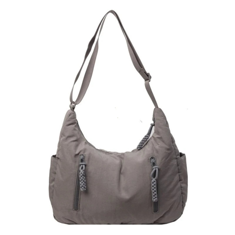 Trendy Women's Soft Cloth Shoulder Bag Solid Color Student 2026 Spring Y2k Casual Style Big Handbags Crossbody Bags for Women Beauty World Shop
