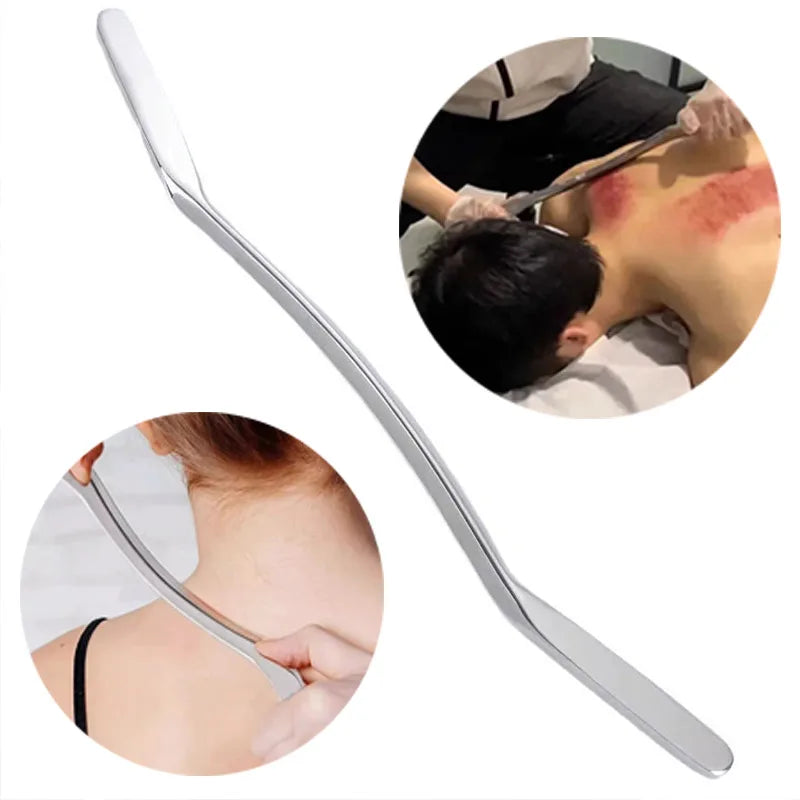 Professional Stainless Steel Gua Sha Tools Physical Therapy,GuaSha Gym Muscle Massager Relaxation tool Fascial knife health AM11 Beauty World Shop