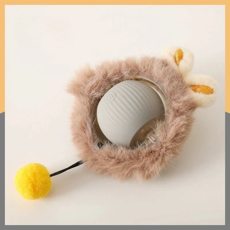 Cat Interactive Ball Toy, Automatic Rolling Ball with Tail, Rechargeable Smart Pet Interactive Toy, Intelligent Mouse for Cat Beauty World Shop