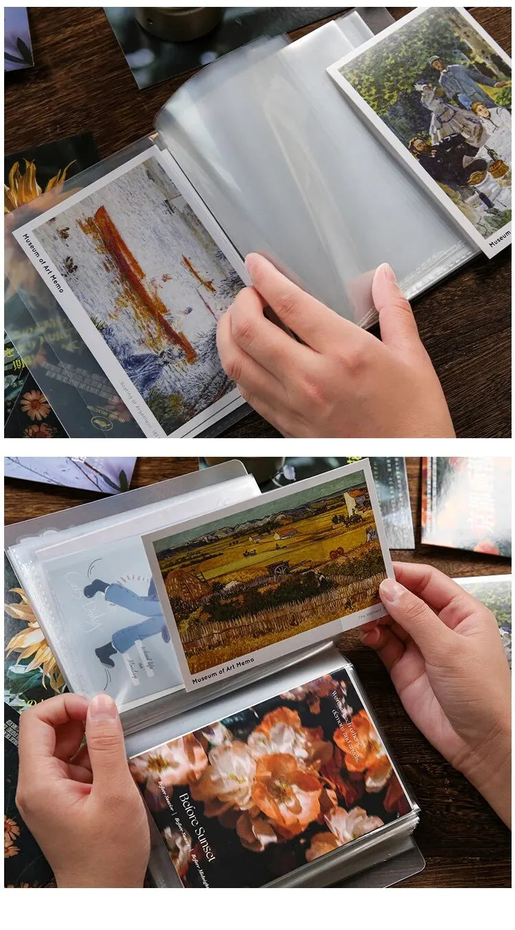 40pcs/book A6 Storage Booklet Simple Large-Capacity Waterproof Photo Storage Book High Quality PP Material Beauty World Shop
