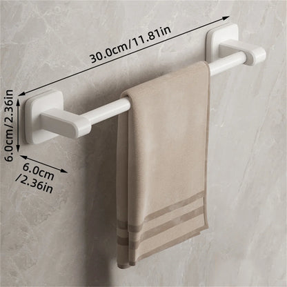 Bathroom Towel Holder White Without Drilling Bathroom Gray Towel Rack Towel Bar Self-Adhesive Bathroom Towel Rack Towel Rail Beauty World Shop