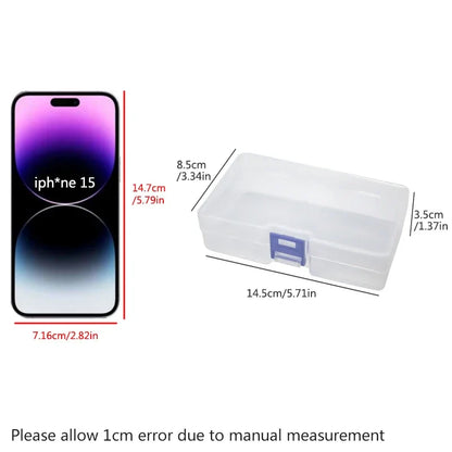 5 pcs Transparent Lockable Box Small Object Storage Box Fishing Gear Accessories Box Plastic Material Beauty Trend Shop