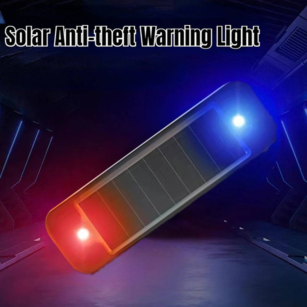 Mini LED Solar Power Car Warning Light Night Security Simulated Alarm Wireless Anti-Theft Caution Lamp Flashing Dummy Alarm Lamp Beauty World Shop
