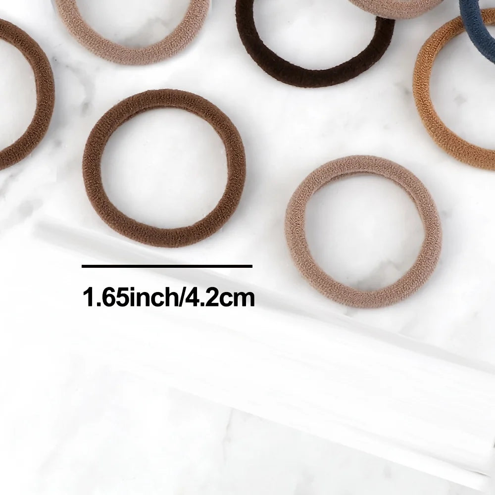 50/100/200pcs Women Girl Mixed Colors Hair Bands Basic Hair Ties Elastic Headband Simple Hair  Accessories Ponytail Holder Beauty Fashion