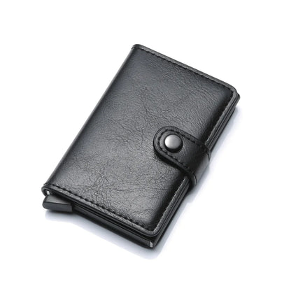 Rfid Credit Card Holder Men Wallets Luxury Small Smart Wallet Metal Business Mini Cardholder Case Women Minimalist Walet for Men Beauty World Shop