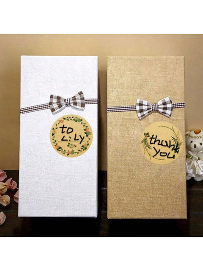 500pcs Round Floral Thank You Stickers Canning Labels for Food Containers Jars,Gift Baking Packing Decor,Can write Beauty World Shop