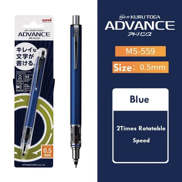 Japan UNI KURA TOGA Mechanical Pencil 0.5mm Automatic Rotation Drawing Special Pencil M5-559 Stationery Cute School Supplies Beauty World Shop