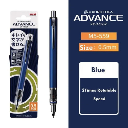 Japan UNI KURA TOGA Mechanical Pencil 0.5mm Automatic Rotation Drawing Special Pencil M5-559 Stationery Cute School Supplies Beauty World Shop