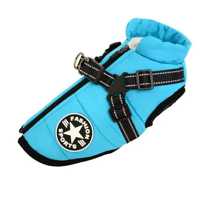 Large Pet Dog Jacket With Harness Winter Warm Dog Clothes For Labrador Waterproof Big Dog Coat Chihuahua French Bulldog Outfits Beauty World Shop
