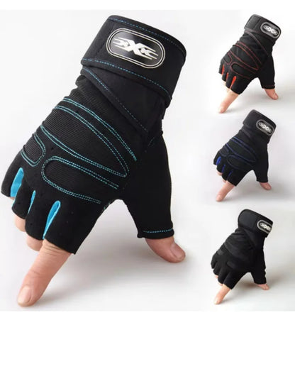 1Pair Gym Gloves for Men Women Fitness Weight Lifting Wristband Gloves Training Sports Exercise Cycling Glove Shockproof Beauty World Shop